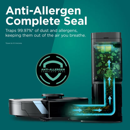Shark robot vacuum & mop with powerful suction, Matrix Plus, 60-day self-empty HEPA base, sonic mopping, home mapping, AV2610WA.